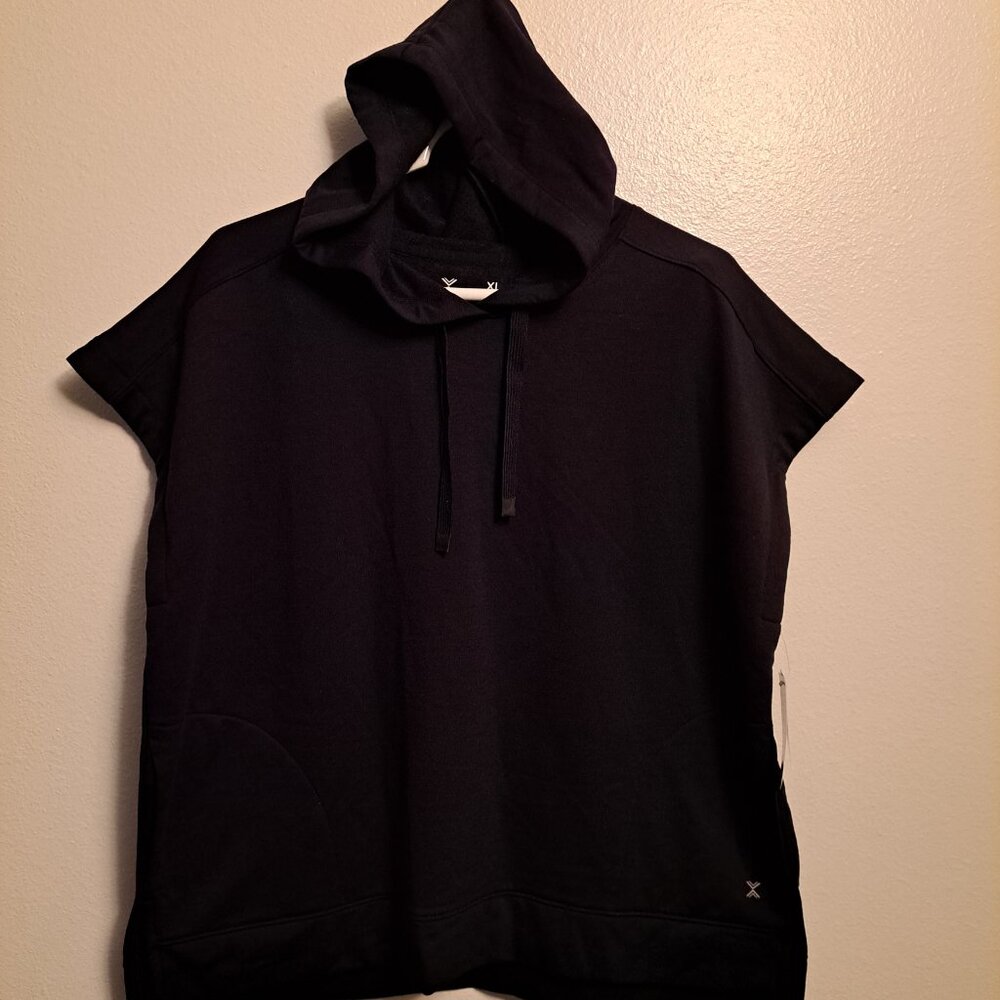 NWT Xersion Short Sleeve Hooded Fleece lined Shirt With Pockets - Picture 9 of 9